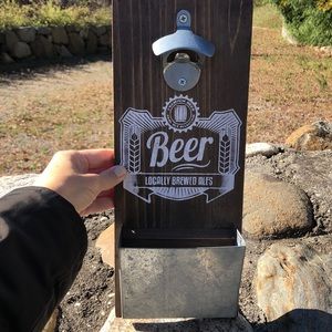 Beer bottle cap remover/cap tray NWOT wall mountable soda pop cap remover